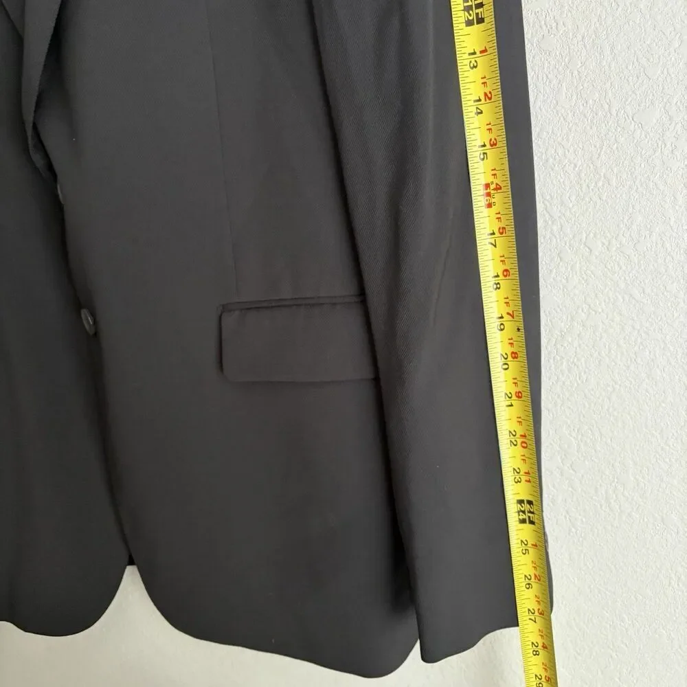 Gucci Uniform Mens Black Suit Jacket Size 52 (42R US)